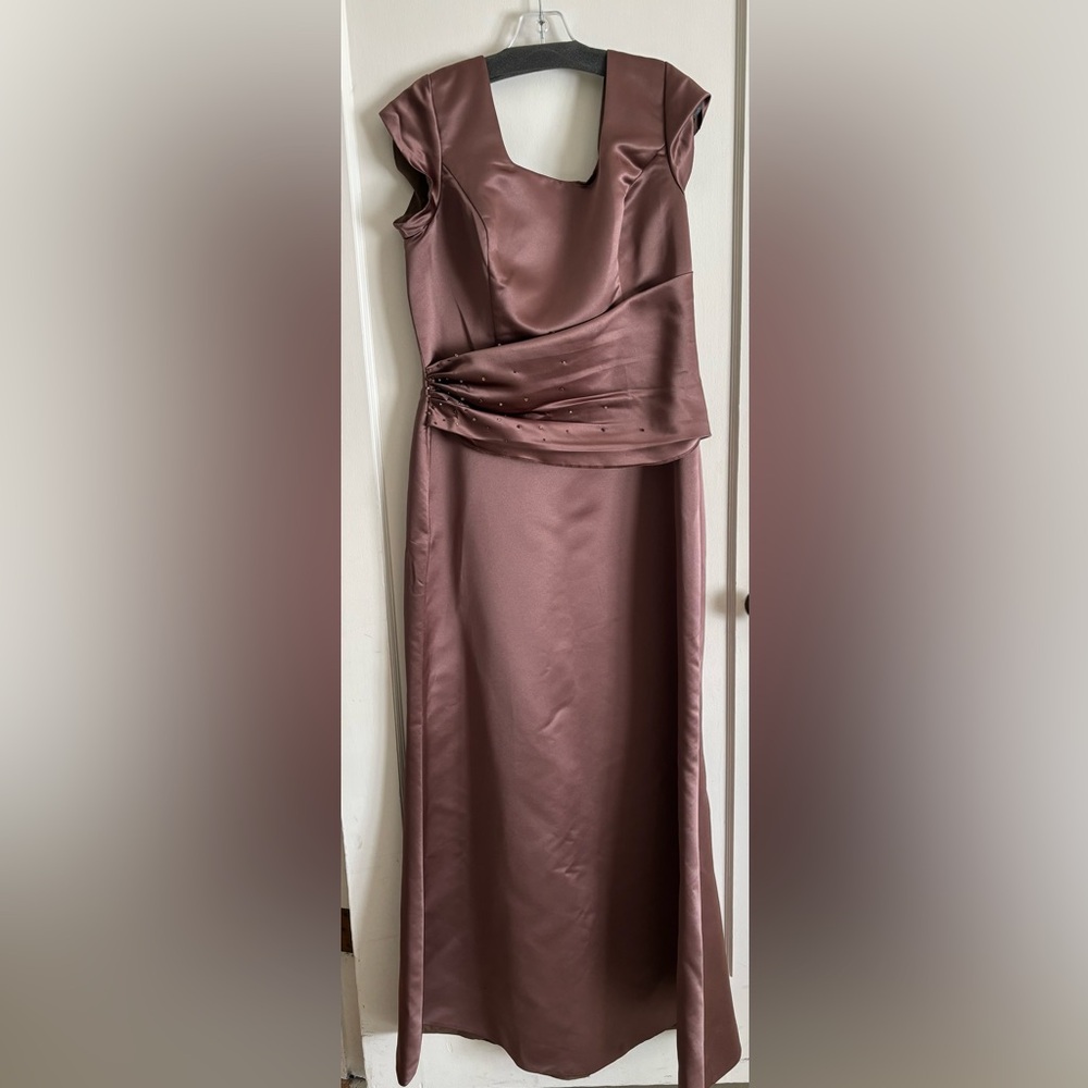 Elegant Brown Evening Gown